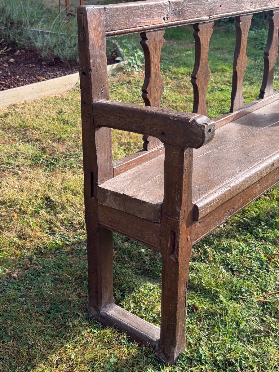 Oak Bench—northern France Or Normandy, 17th Century -photo-4