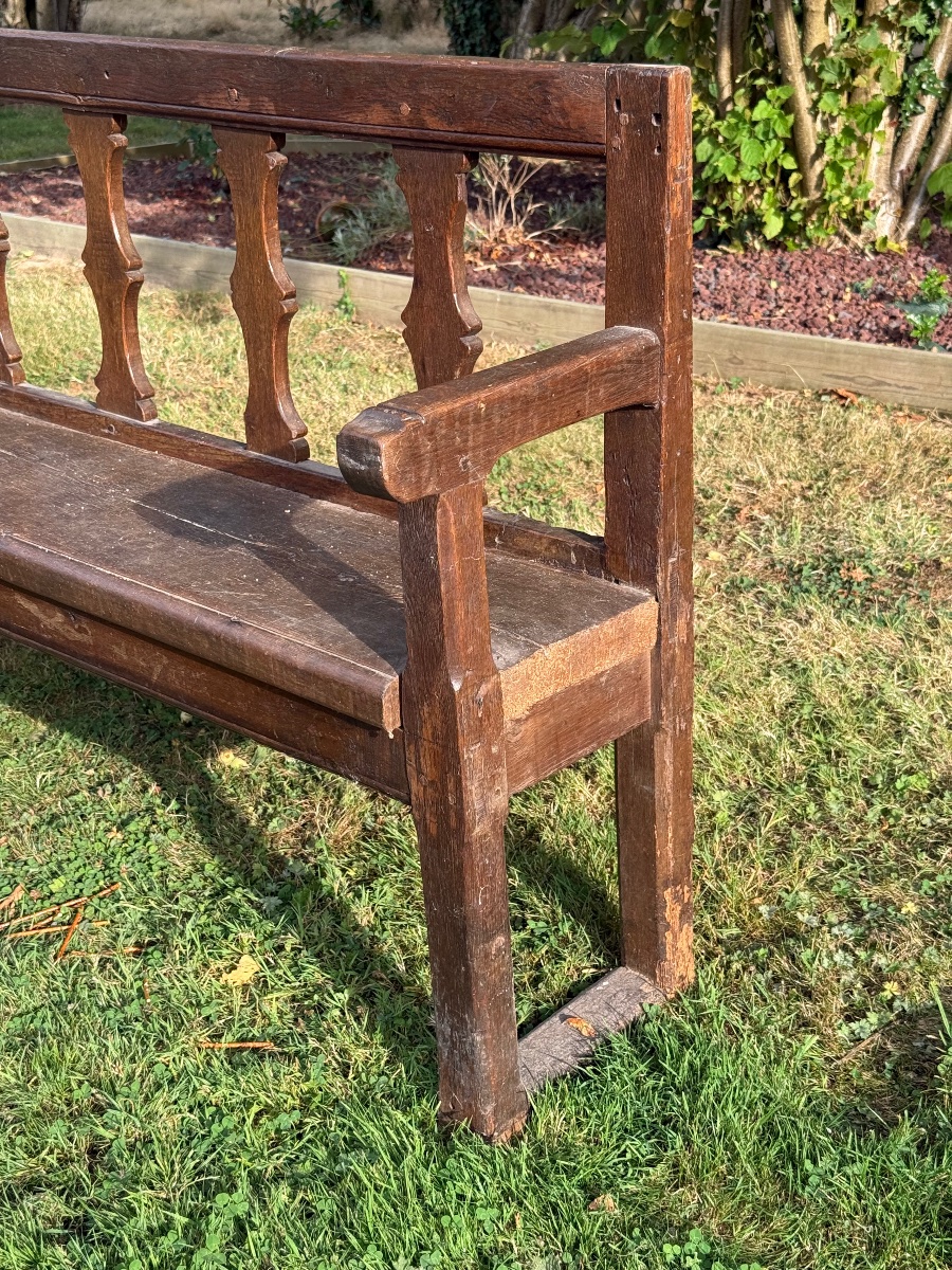 Oak Bench—northern France Or Normandy, 17th Century -photo-2