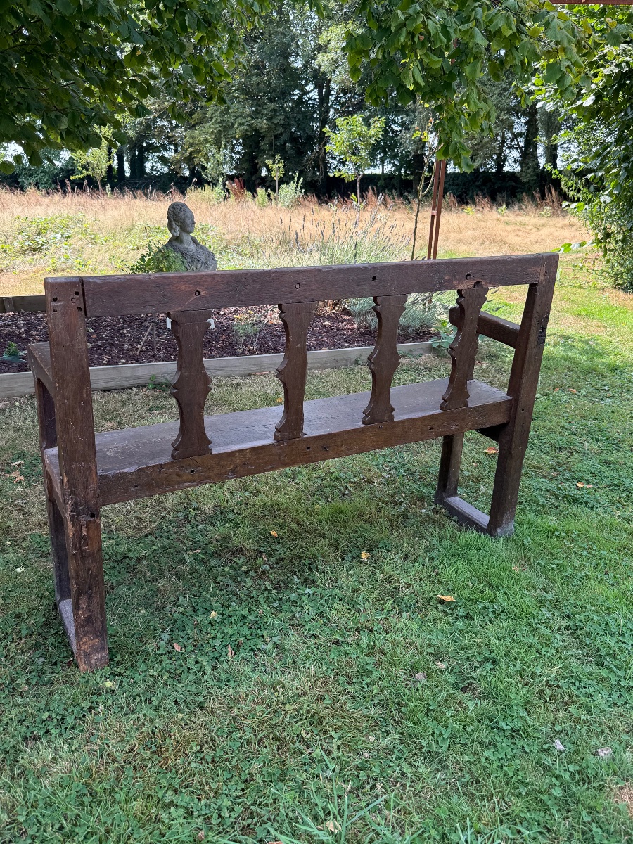 Oak Bench—northern France Or Normandy, 17th Century -photo-3