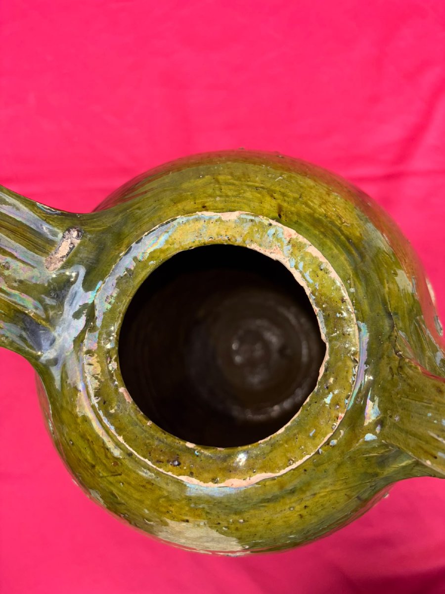 Grande cruche terre vernissé de Saintonge-photo-2