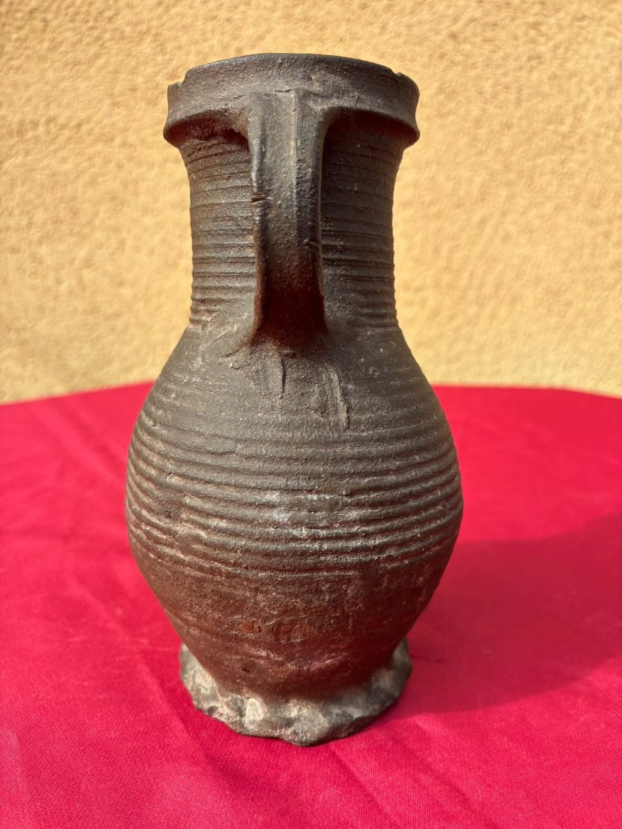 13th-century German Proto-stoneware Pitcher -photo-3