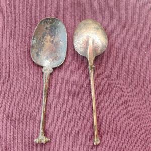 2 Bronze Spoons Mid 17th Century