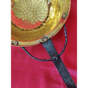 Brass And Wrought Iron Strainer 18th Century