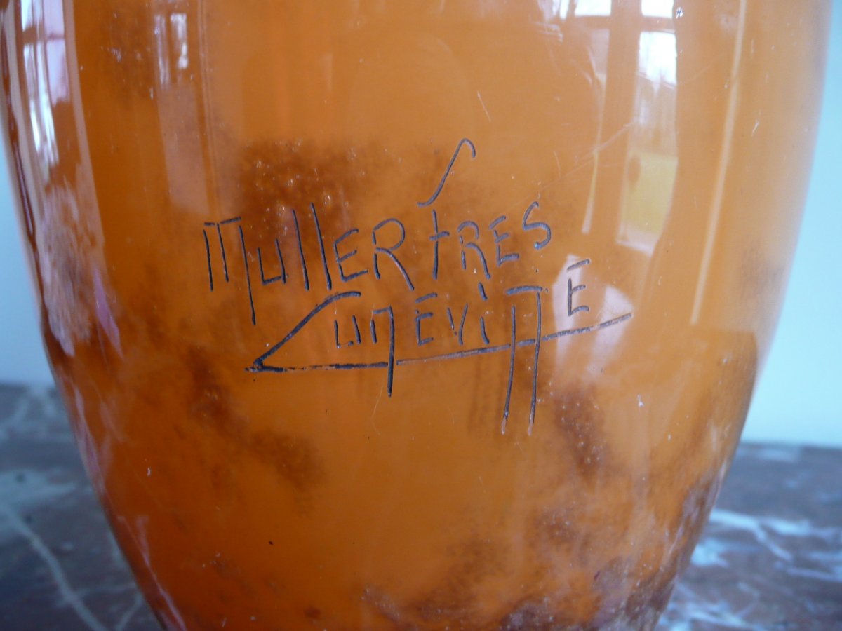 Vase Muller Frères Vers 1925-photo-3