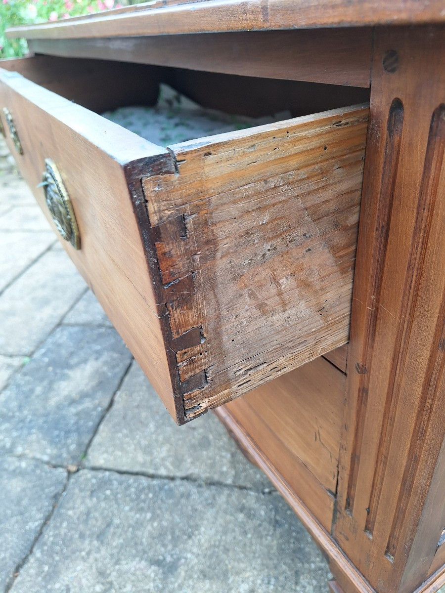Commode louis  xvl a 2 tiroirs en meurisier  19ieme siecle-photo-1