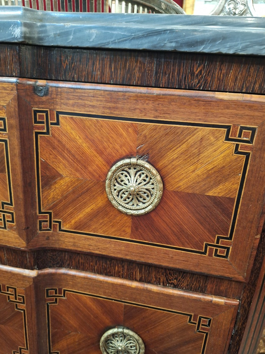 Transition Period Marquetry Chest Of Drawers-photo-1