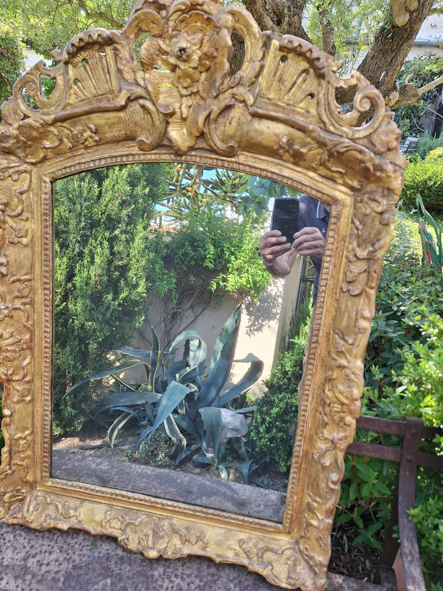 Regence Period Gilded Wood Mirror-photo-2