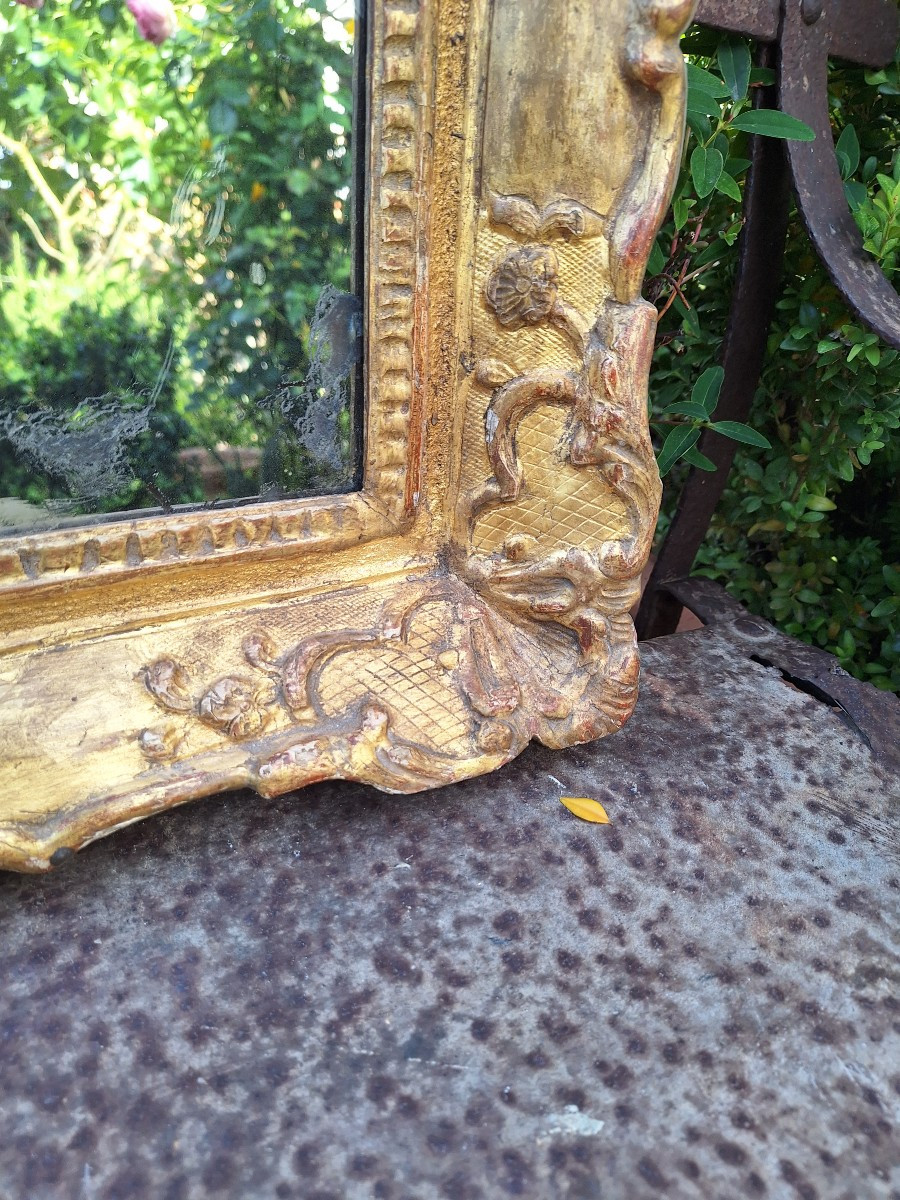 Regence Period Gilded Wood Mirror-photo-1