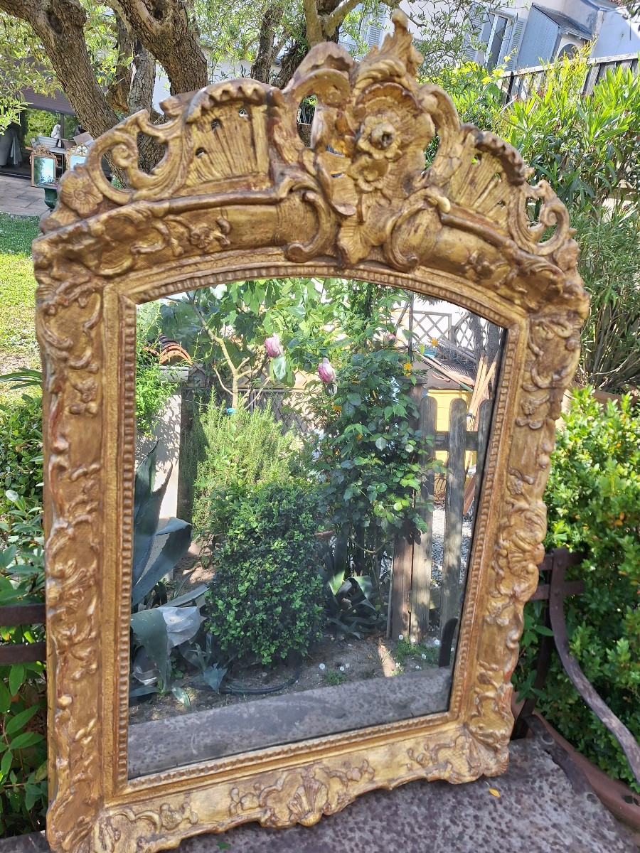 Regence Period Gilded Wood Mirror