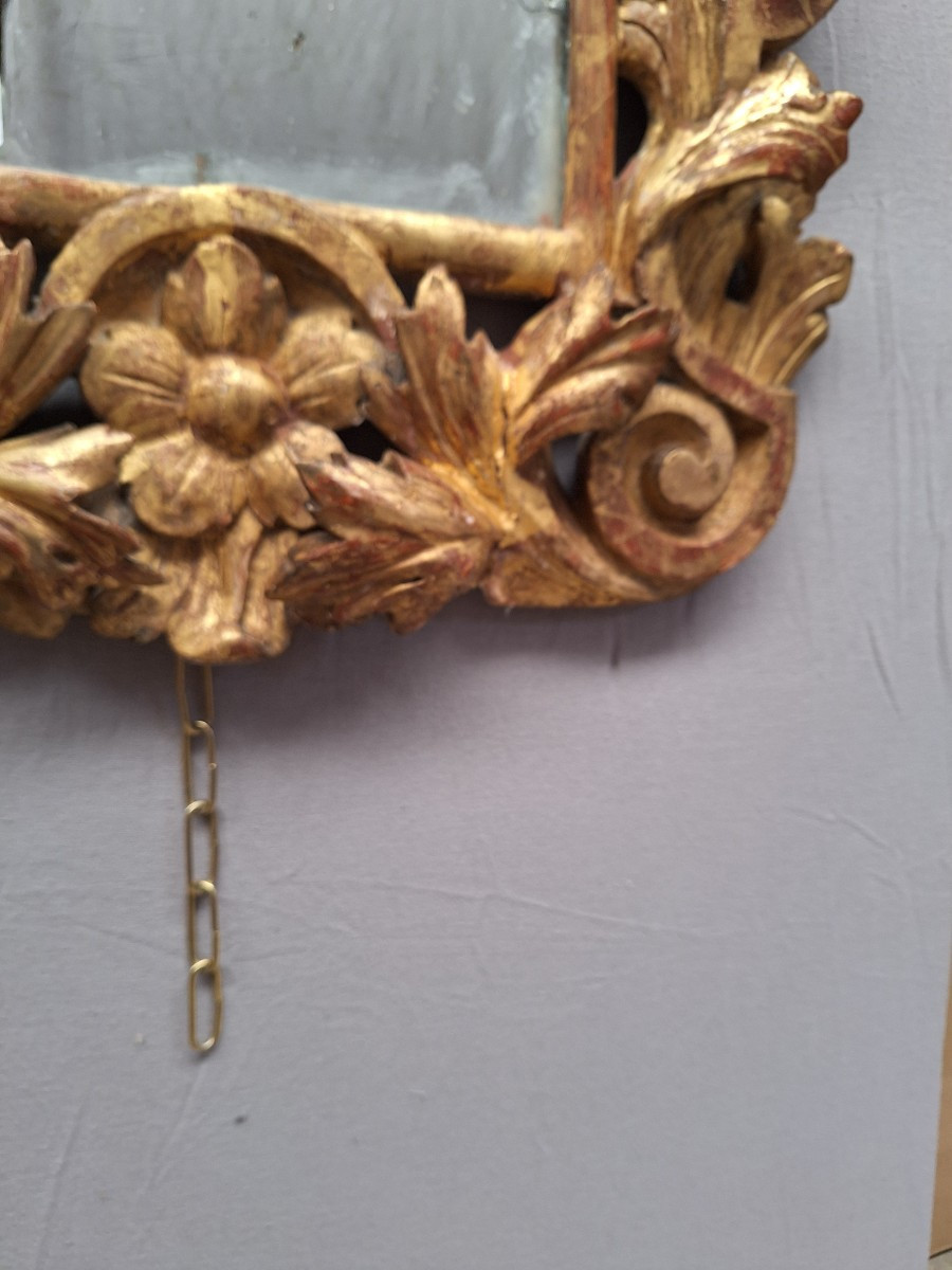 Miroir bois dore.Baroque  Italie Début 18 ieme siecle -photo-1
