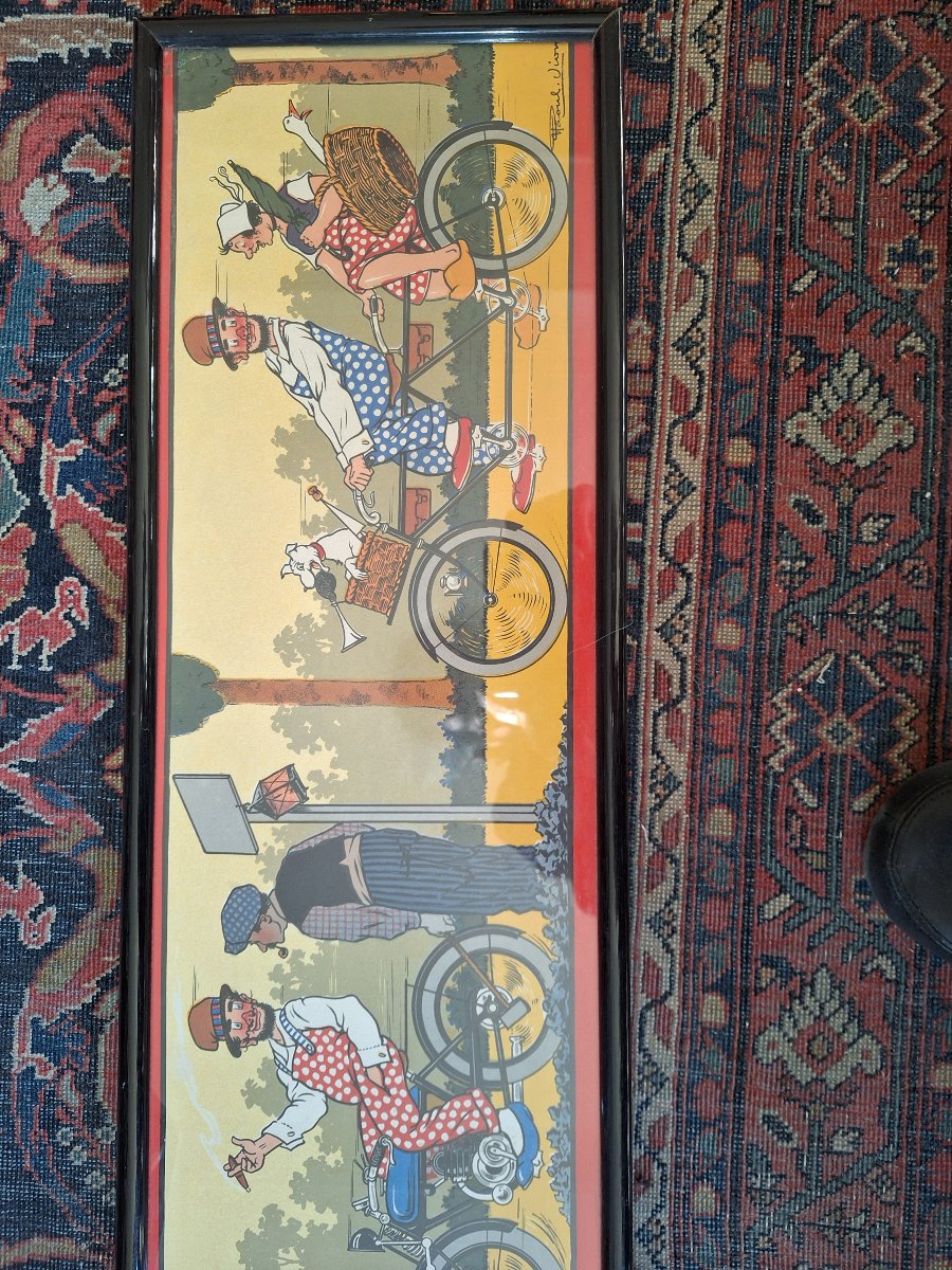 Frise publicitaire lithographiee Hutchinson Raoult Vion circa  1925-photo-2