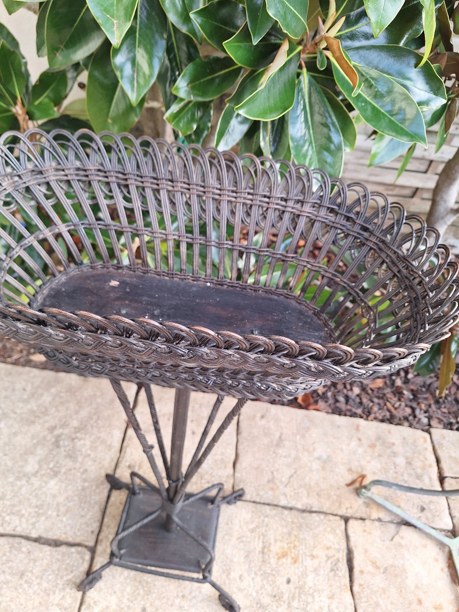 Napoleon III-era Woven-wood Planter-photo-3