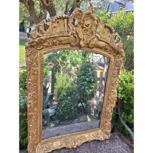 Miroir bois doré  époque Regence