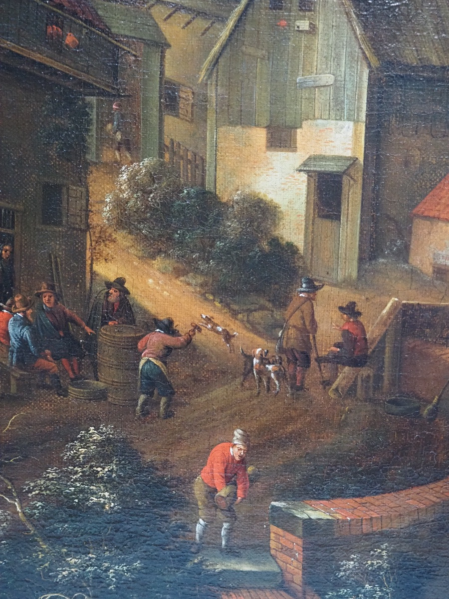 Gerrit Maes (1649–1706 ou après), attribué Paysage fluvial richement orné-photo-3