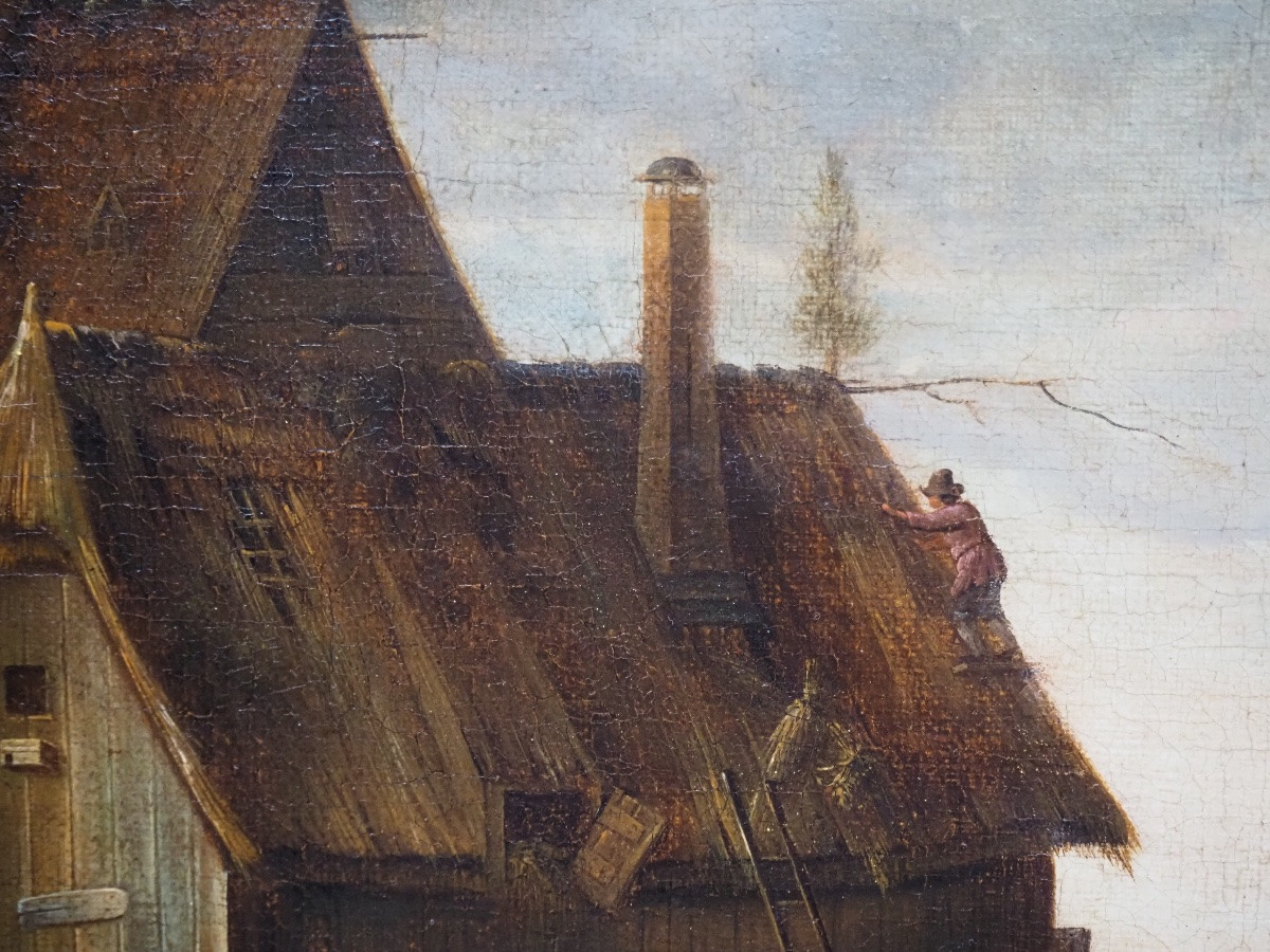 Gerrit Maes (1649–1706 ou après), attribué Paysage fluvial richement orné-photo-3