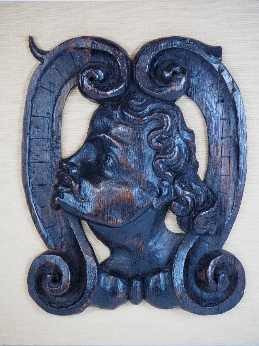 Paire de reliefs décoratifs en chêne de la Renaissance, Europe, fin du XVIᵉ siècle-photo-2