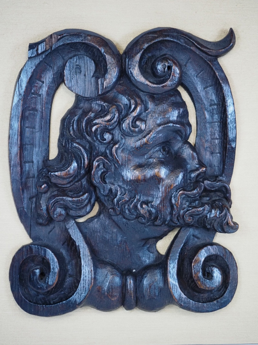 Paire de reliefs décoratifs en chêne de la Renaissance, Europe, fin du XVIᵉ siècle-photo-3