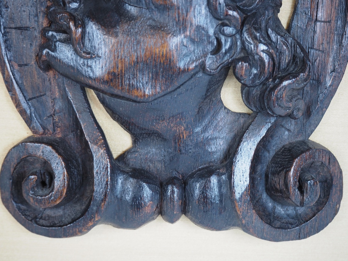 Paire de reliefs décoratifs en chêne de la Renaissance, Europe, fin du XVIᵉ siècle-photo-3