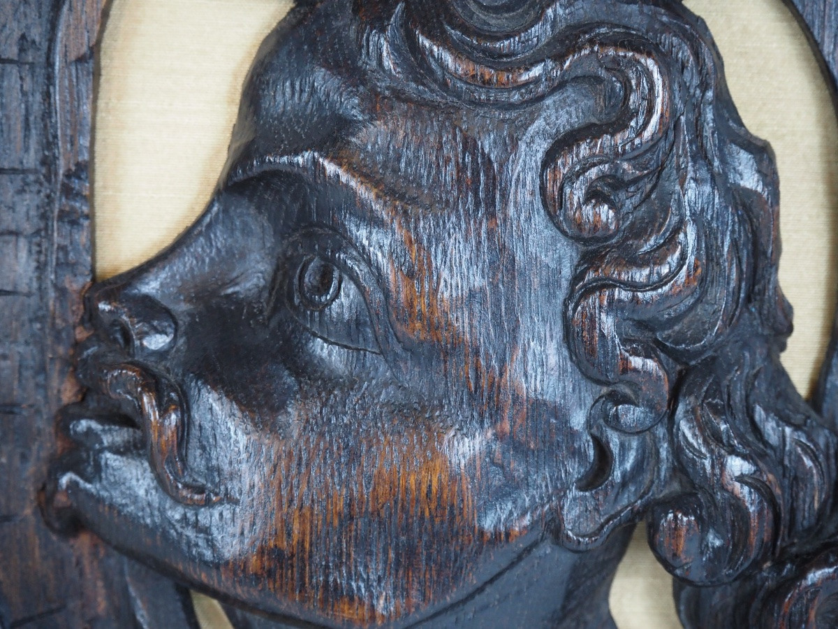 Paire de reliefs décoratifs en chêne de la Renaissance, Europe, fin du XVIᵉ siècle-photo-4