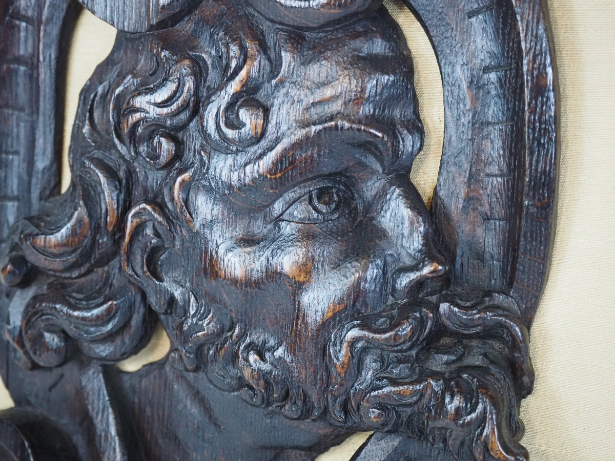 Paire de reliefs décoratifs en chêne de la Renaissance, Europe, fin du XVIᵉ siècle-photo-5