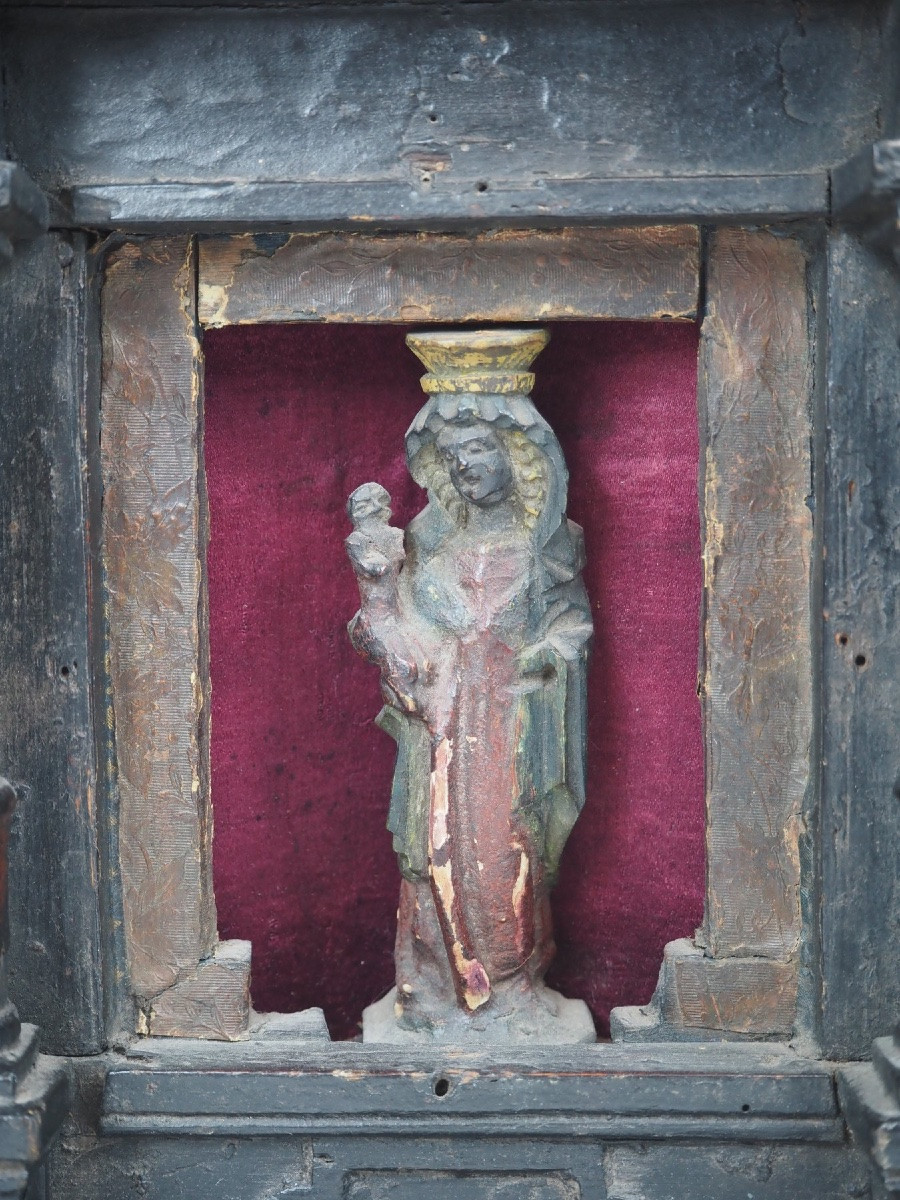 Miniature Altar With The Virgin Mary And The Child Jesus In The Renaissance Style, 1657-photo-2