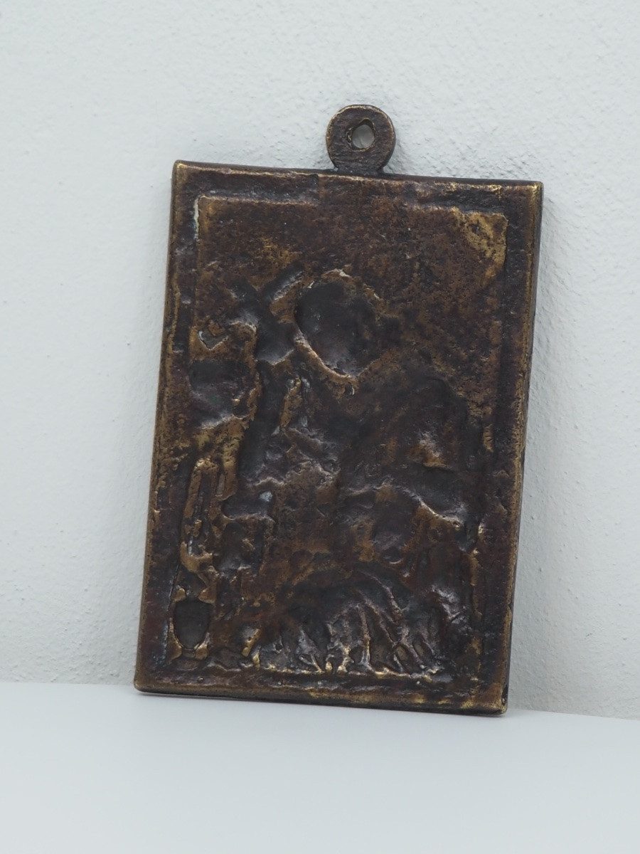 Mary Magdalene In Penitence, Cast Bronze Relief, 16th/17th Century-photo-8