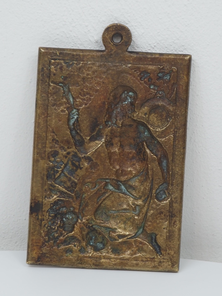 Saint Jerome In The Desert, Cast Bronze Relief, 16th/17th Century-photo-7