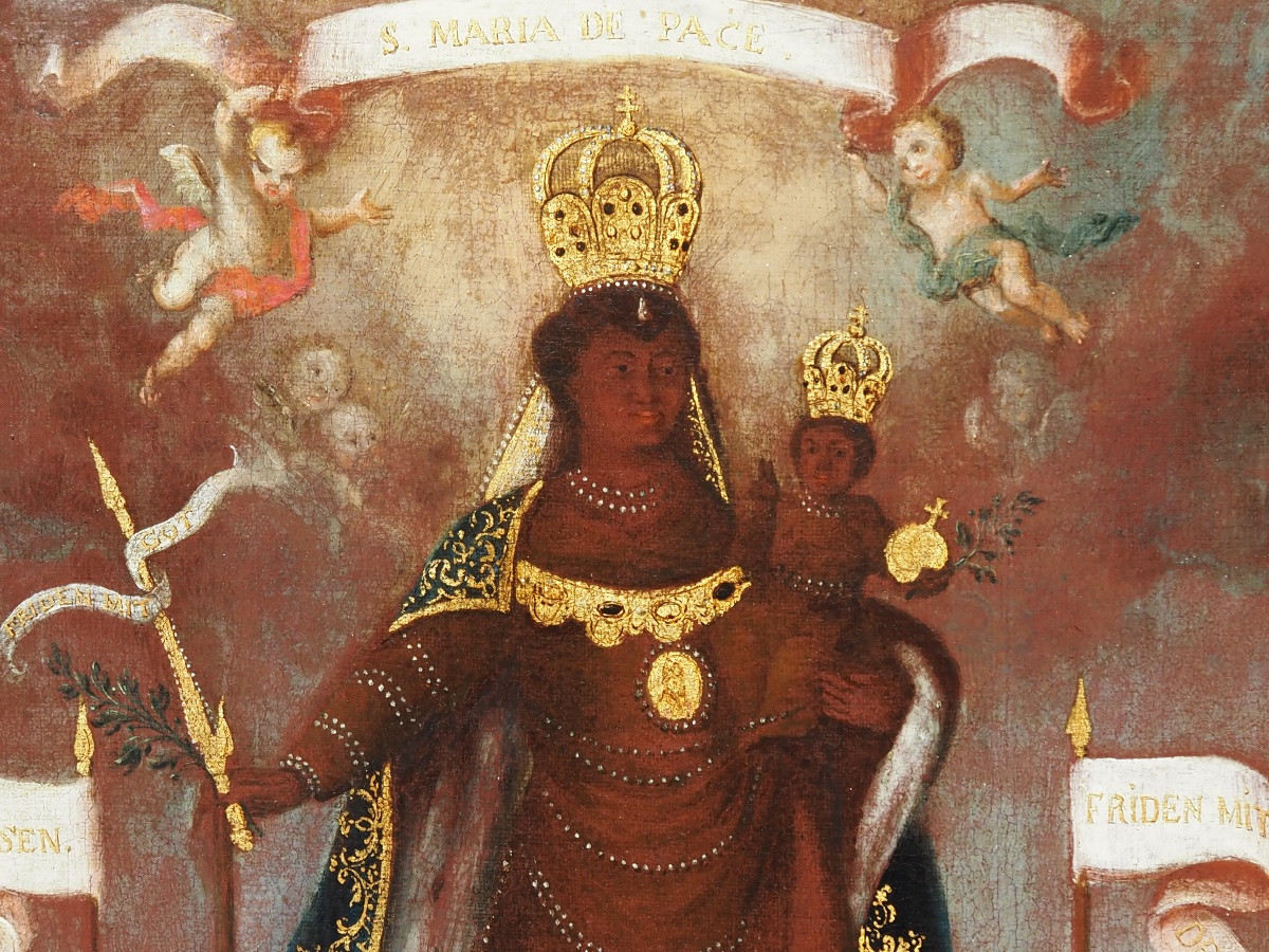Depiction Of The Black Madonna As Sancta Maria De Pace-photo-2