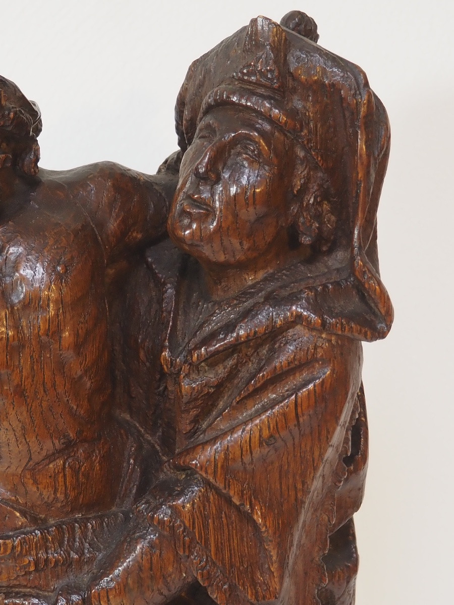 Late Gothic Wooden Sculpture Depicting The Descent From The Cross, 16th Century-photo-4