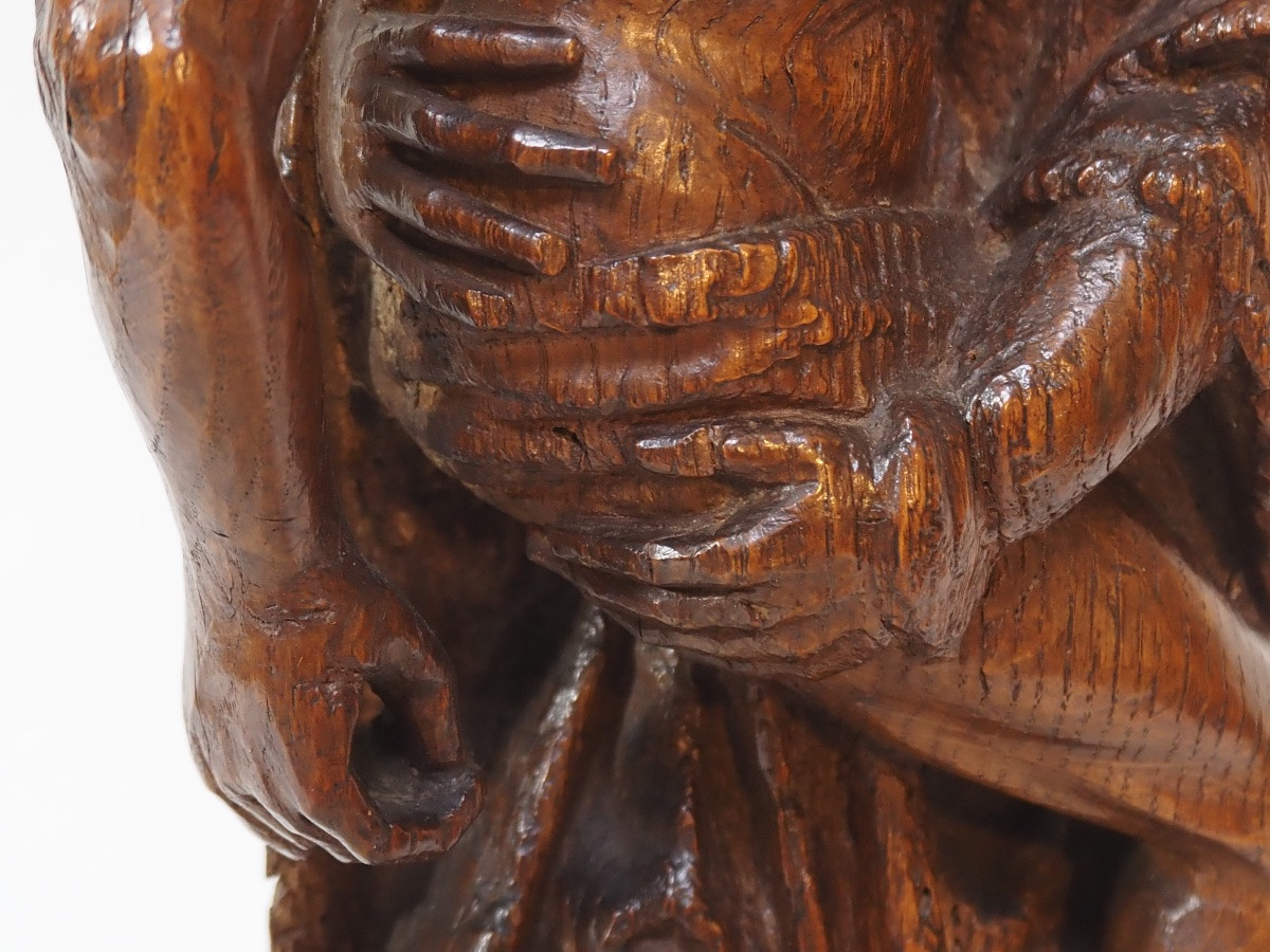 Late Gothic Wooden Sculpture Depicting The Descent From The Cross, 16th Century-photo-6