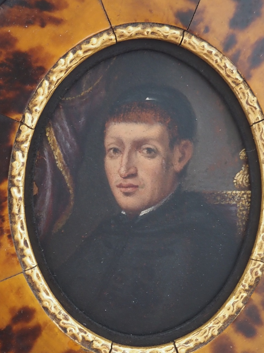 Miniature Portrait Of A Cleric, Anonymous, Circa 1700,  Possibly Thomas à Kempis-photo-2