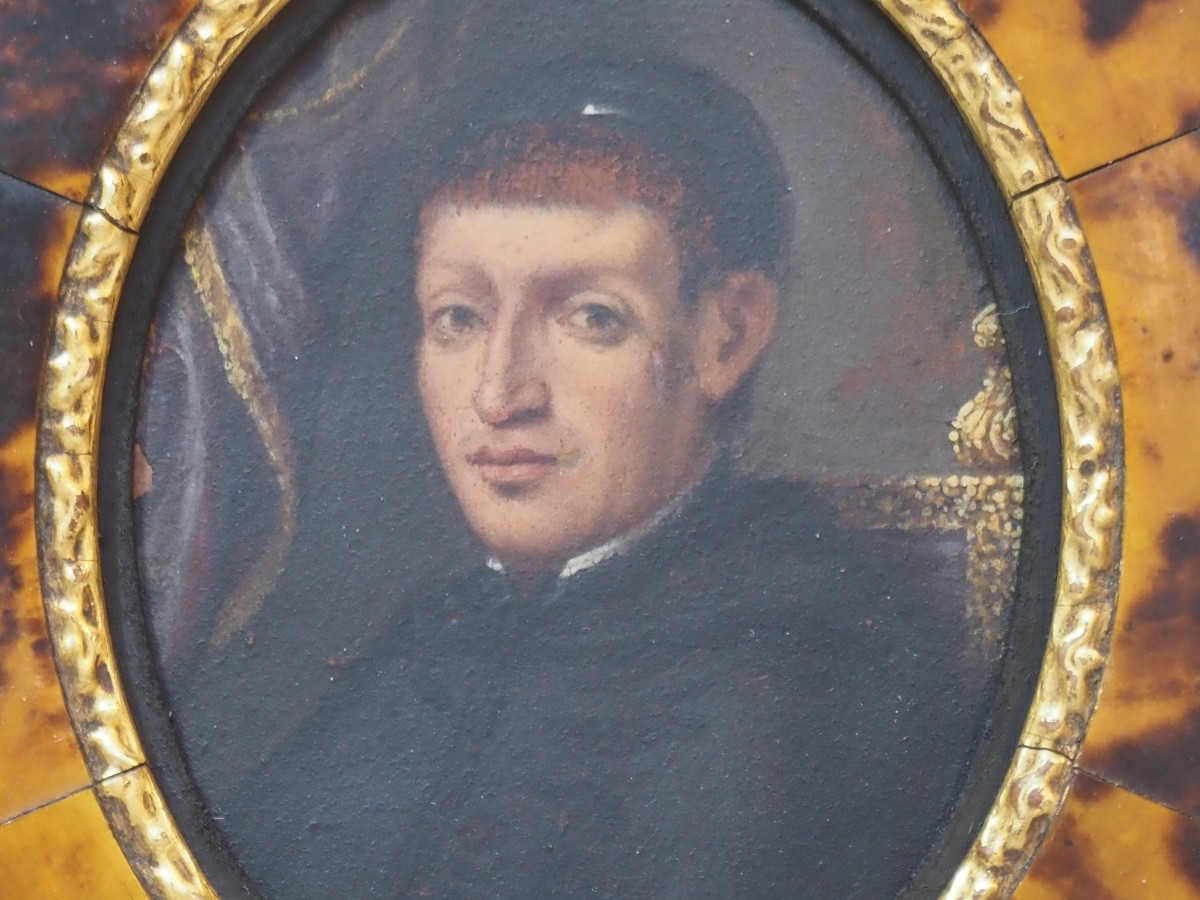 Miniature Portrait Of A Cleric, Anonymous, Circa 1700,  Possibly Thomas à Kempis-photo-4