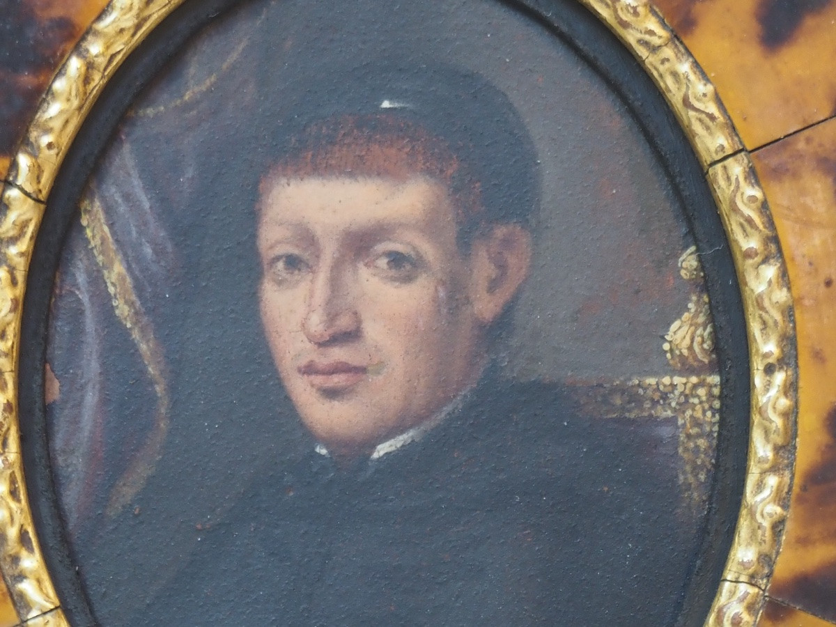 Miniature Portrait Of A Cleric, Anonymous, Circa 1700,  Possibly Thomas à Kempis-photo-1