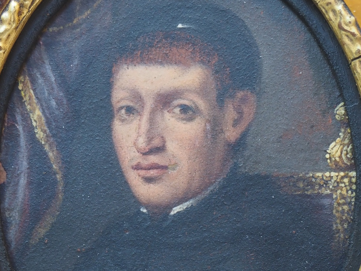 Miniature Portrait Of A Cleric, Anonymous, Circa 1700,  Possibly Thomas à Kempis-photo-3