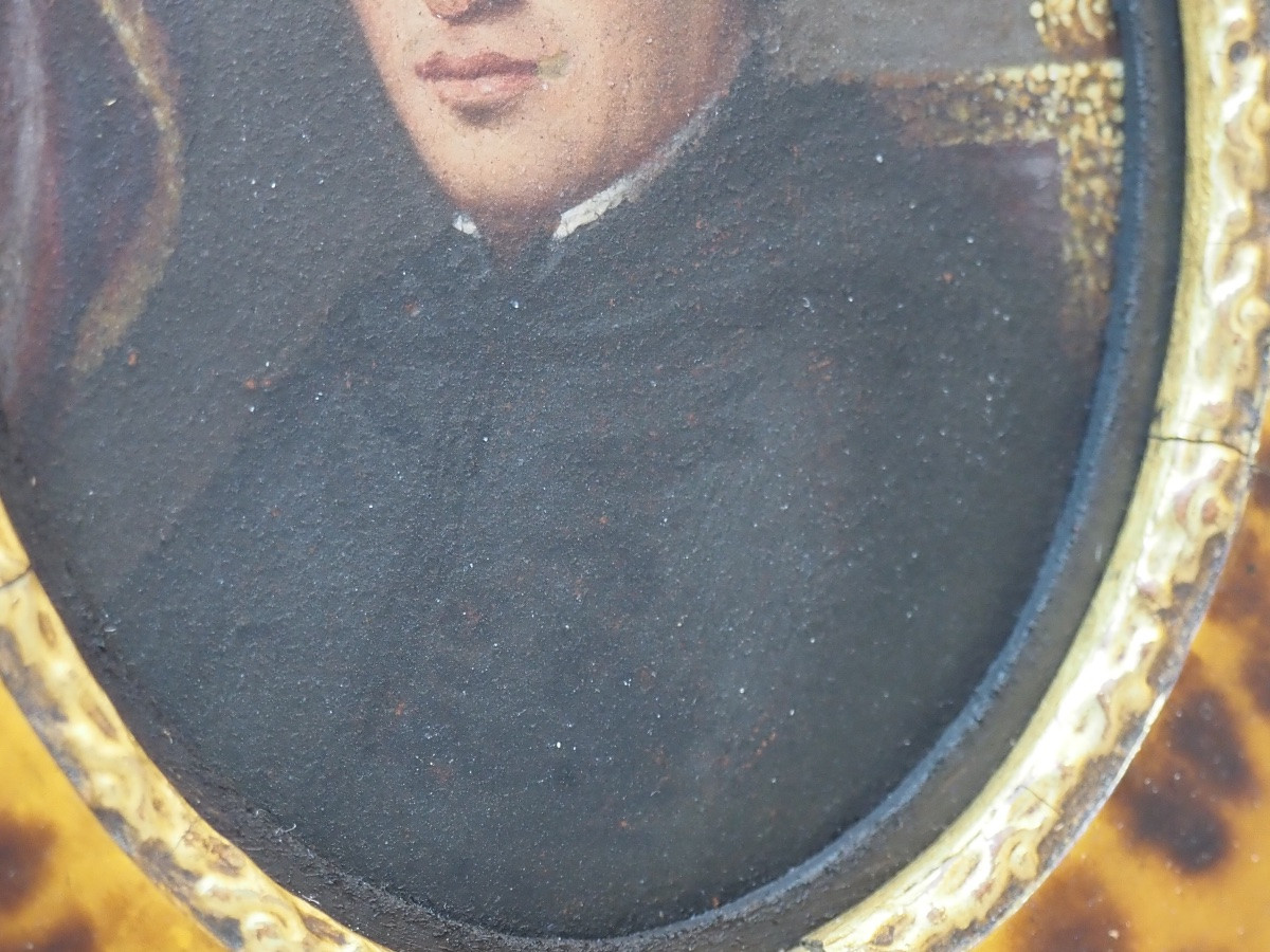Miniature Portrait Of A Cleric, Anonymous, Circa 1700,  Possibly Thomas à Kempis-photo-4
