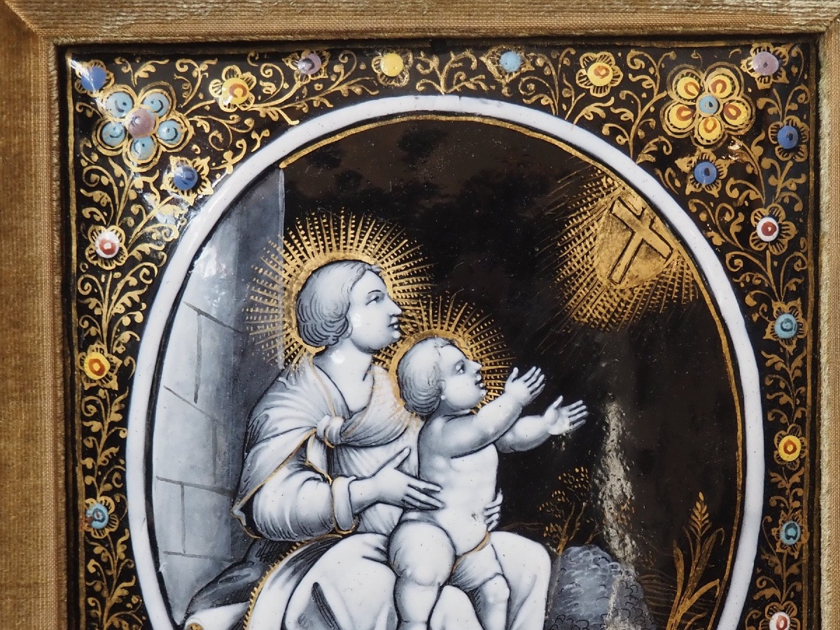 Enamel Plaque Depicting The Virgin And Child, Laudin-photo-4