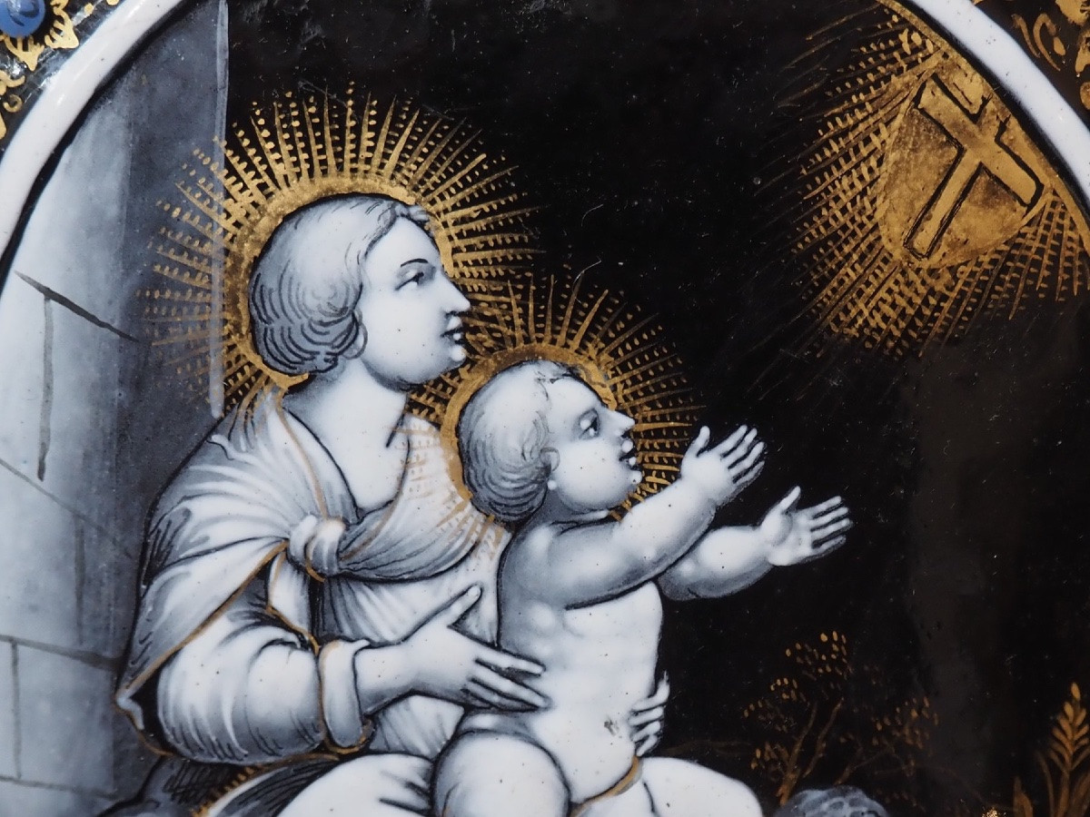 Enamel Plaque Depicting The Virgin And Child, Laudin-photo-1