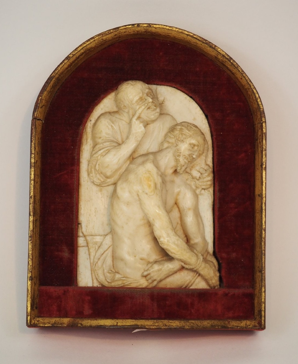 Relief en ivoire représentant la dérision du Christ, vraisemblablement Flandre, XVIIᵉ siècle