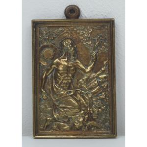 Saint Jerome In The Desert, Cast Bronze Relief, 16th/17th Century