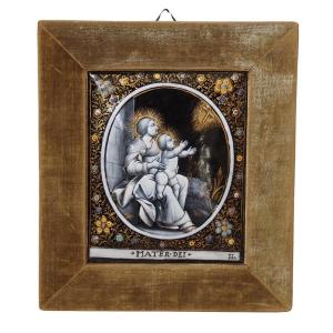 Enamel Plaque Depicting The Virgin And Child, Laudin