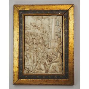 Ivory Relief Depicting The Adoration Of The Magi, First Half Of The 17th Century