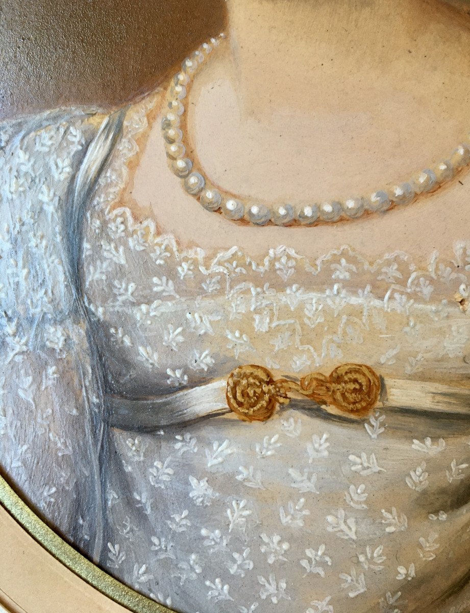 Two Portraits Representing Julie Barbe Josephe Van Langhendonck (1787-1872).-photo-1