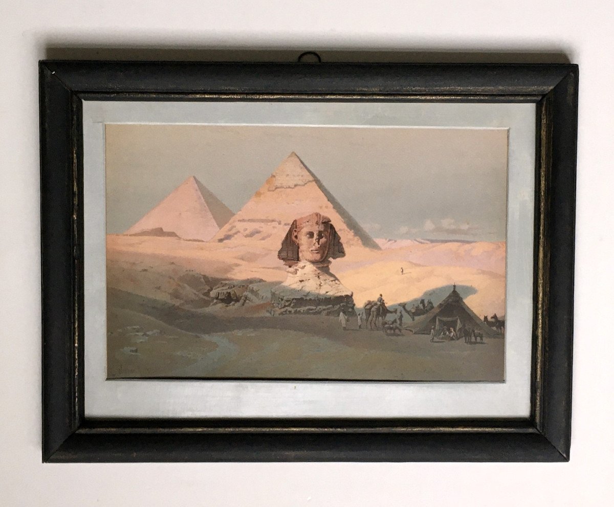 Carl Werner (1808-1894). "Sphinx de Gizeh". 1870. Lithographie.