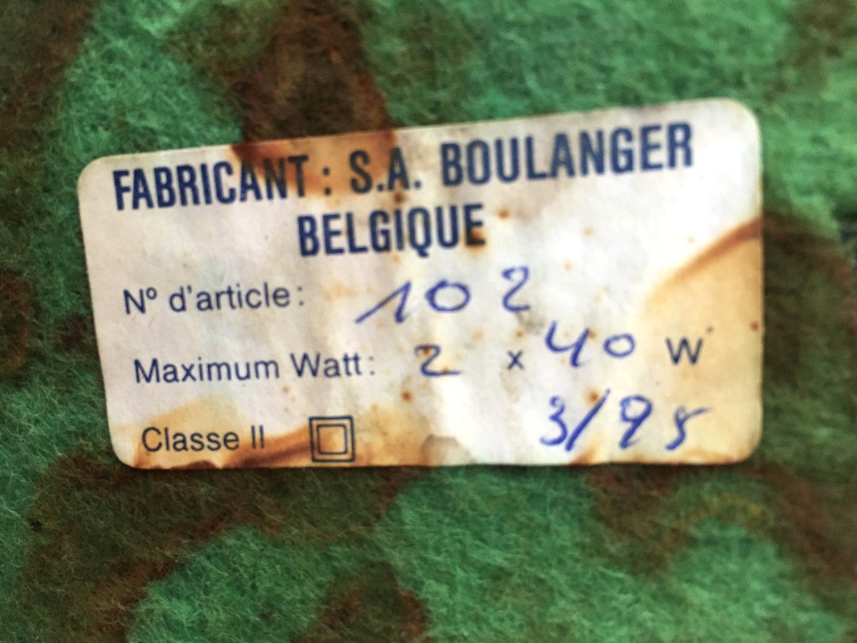 Lampe années 60. Cuivre et laiton. S.A  Boulanger.-photo-4