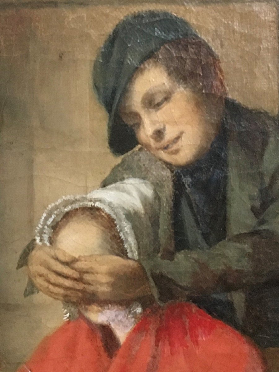 Jean Désiré Regnier (1801, Belgique- 1895, Paris). " La Surprise". 1844. -photo-4
