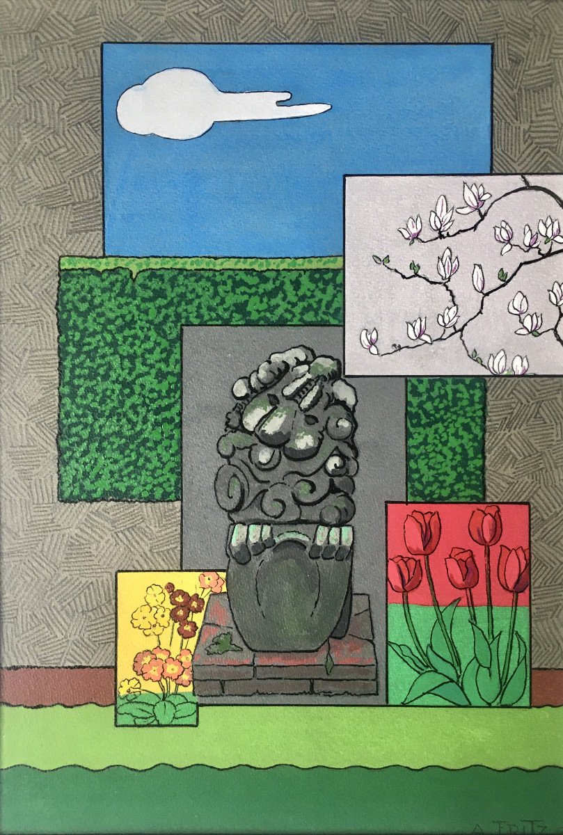 Adhémar Fritz (geneva/switzerland 1902-?). “ideal Garden”. 1976.