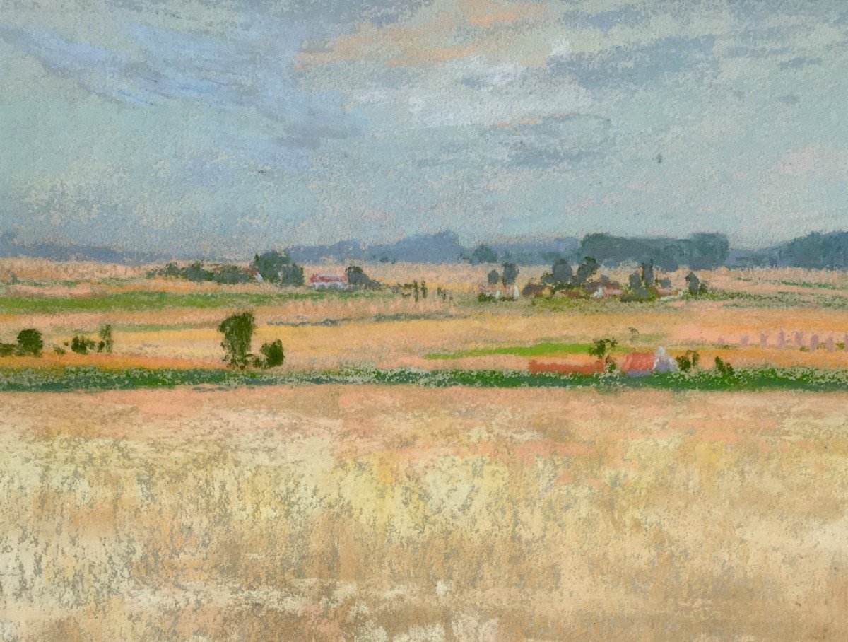 Rodolphe DE SAEGHER (1871-1941). "Paysage ensoleillé de Flandre".-photo-4