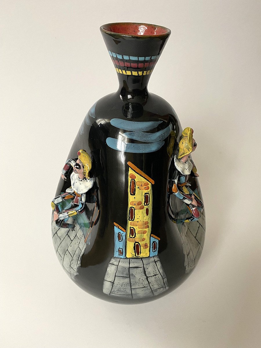 Italian Ceramics. “harlequins Comedia Del Arte”. Ancora Venezia. 50s.-photo-4