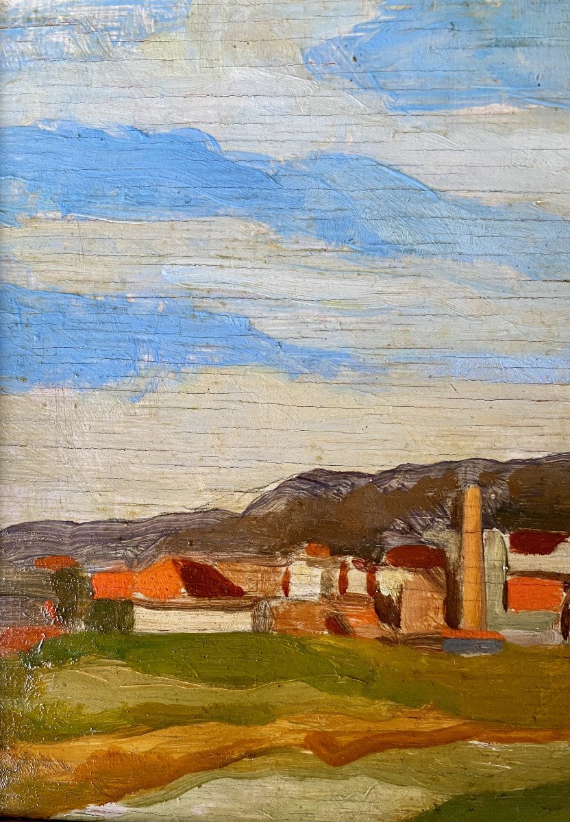 Aubin Pasque (cheratte, 1903 - Ixelles, 1981). "industrial Landscape, Auderghem". 1937.-photo-4
