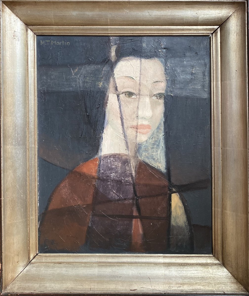 Marie-Thérèse Martin (Jurbise, 1923-Mons,1979). "Femme cubisante". Années 40-50.
